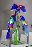 murano glass parrtos tree pappagalli