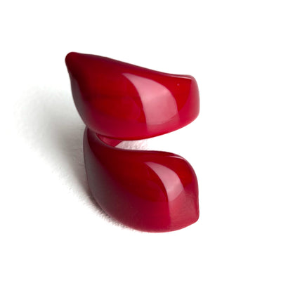Red Ring Handmade "Spiral" - Murano Glass