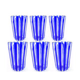 Striped  Drinking Glasses - set of 6