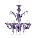 Iris 6 lights chandelier- Murano Glass Lighting