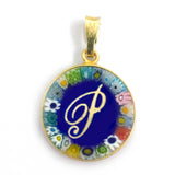 Murrina pendant with initial