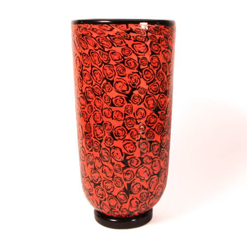 Red and black Vittorio Ferro vase