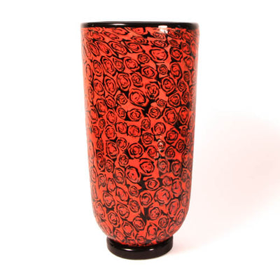 Vase Vittorio Ferro rouge et noir