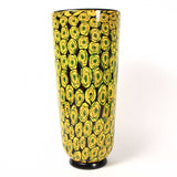 Yellow and black vase by Vittorio Ferro