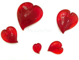 Murano Glass Red Heart decorations