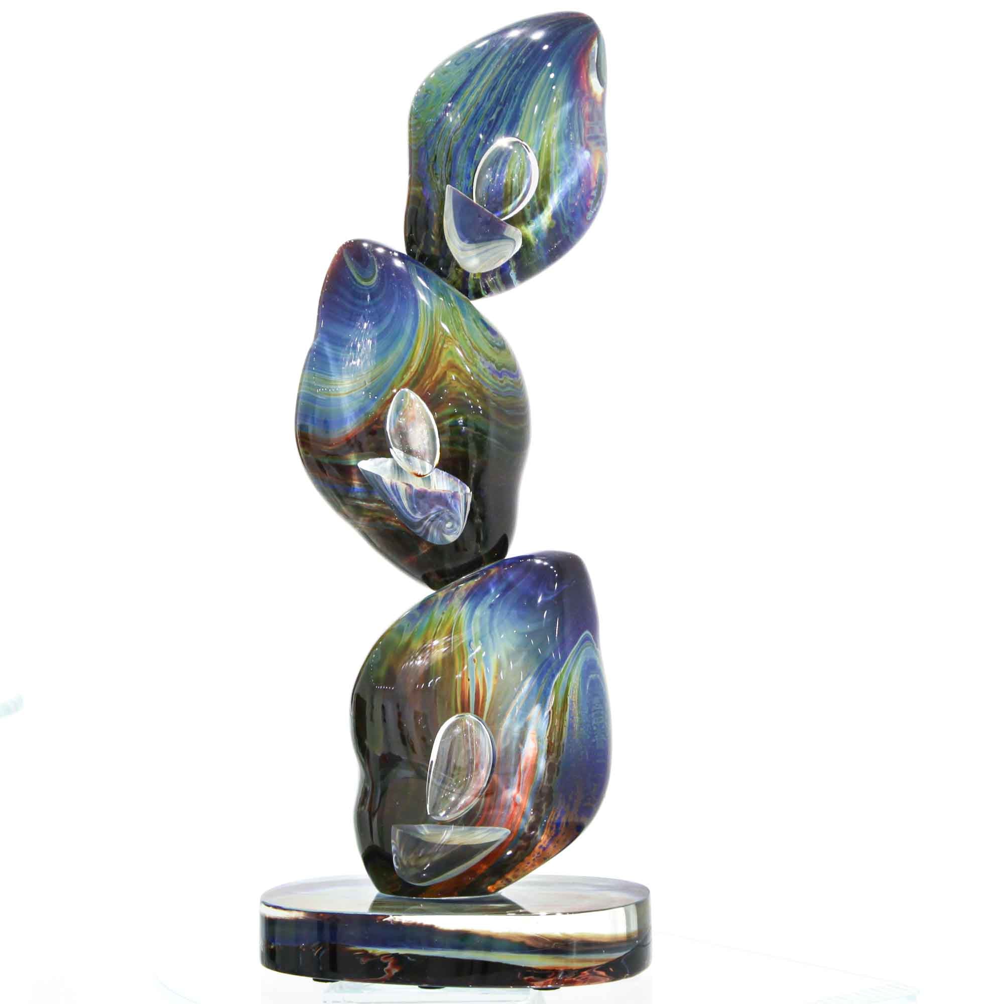 Myanmar Rocks - Murano Glass | Sculpture | Chalcedony Art Glass