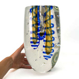 Blown Vase Blue Ambra - Murano Glass
