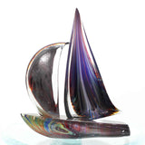 Chalcedony Sailboat Chalcedony - Murano Glass