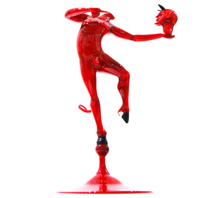 Diable rouge décapité - verre de Murano