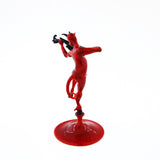 Diable rouge avec violon - verre de Murano