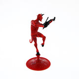 Diavolo rosso con violino - vetro di murano