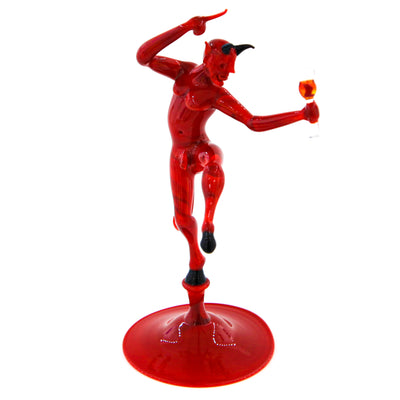 Red devil with wine glass