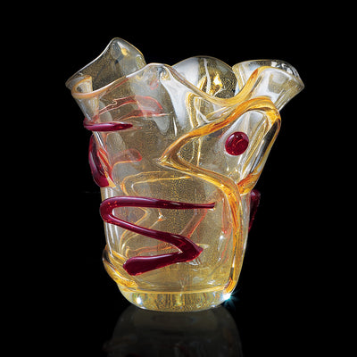 Schizzo Collection - Gold 'Fazzoletto' Vase