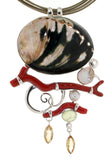 Coral necklace with shell