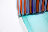 Blue and red stripes Vase - Murano blown glass