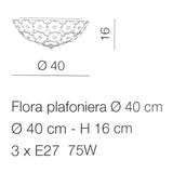Flora 3 Lights Ceiling Chandelier- Murano Glass Lighting