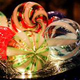 Christmas Glass bauble - Random colors set of 4 pieces